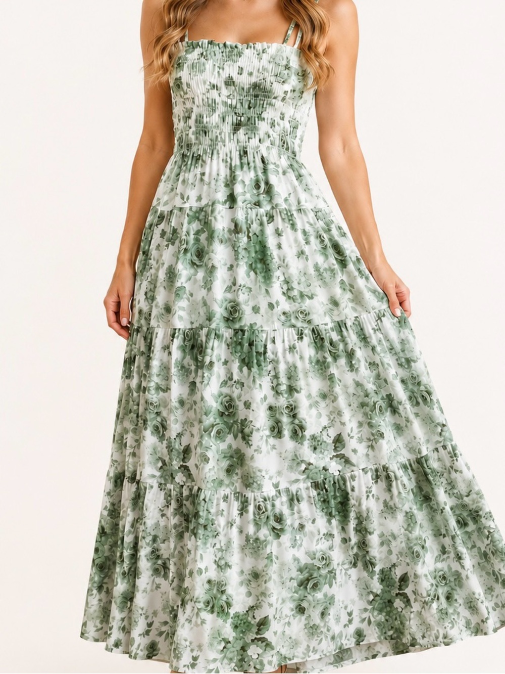 NEW Altar’d State Green Floral Maxi Dress Size Medium Available NWT